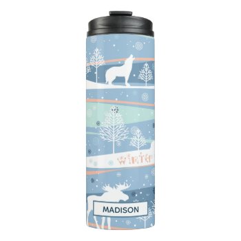 Winter Woodlands Thermal Tumbler by StargazerDesigns at Zazzle