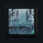 Winter Woods Gift Box<br><div class="desc">Winter Woods I by Chariklia Zarris. Features dark trees in deep blue hues in a watercolor-like style.</div>