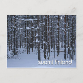 Winter Woods of Suomi Finland Postcard