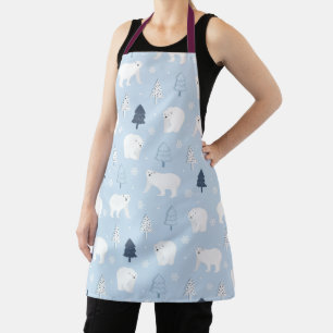 Winter Woods Polar Bears Apron