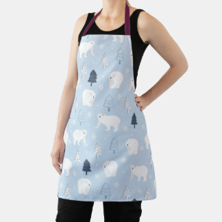 Winter Woods Polar Bears Apron