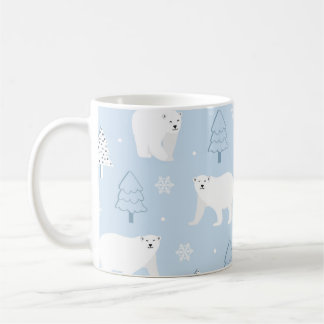 Winter Woods Polar Bears Coffee Mug