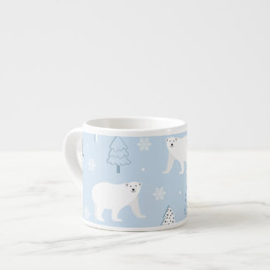 Winter Woods Polar Bears Espresso Cup