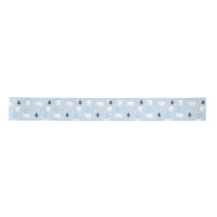 Winter Woods Polar Bears Satin Ribbon