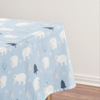 Winter Woods Polar Bears Tablecloth