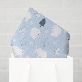 Winter Woods Polar Bears Tissue Paper