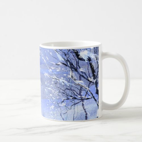 Winter Woods Watercolor Painting Mug