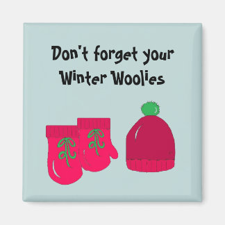 Winter Woolies - Mittens and Toque Magnet