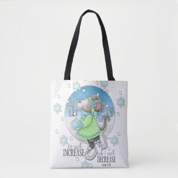 Winter Workout Mouse Tote Bag by JustBeeNMeBoutique at Zazzle