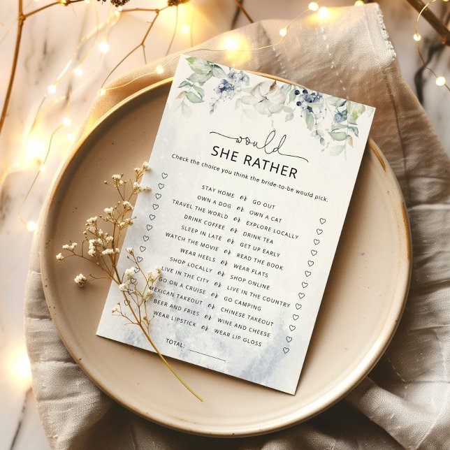 Winter Would she rather bridal shower game (Creator Uploaded)