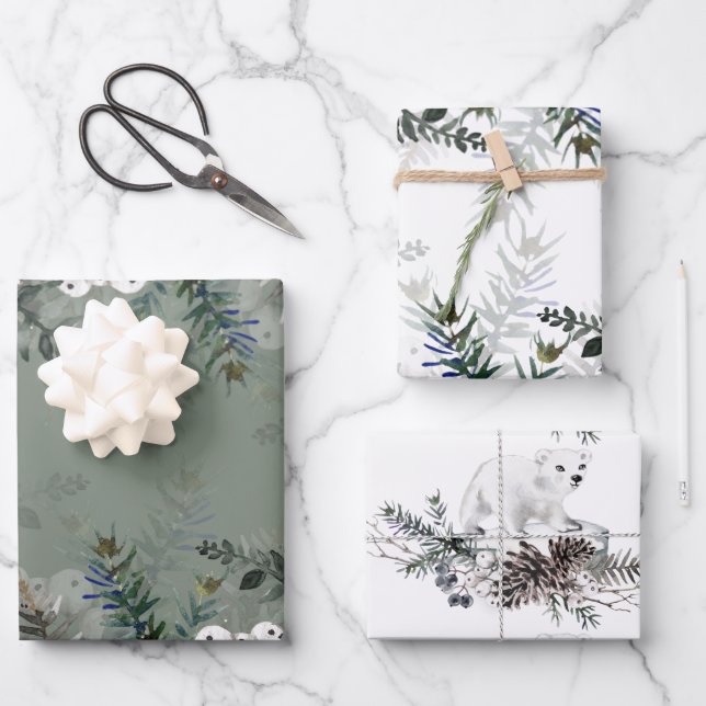 Winter Wrapping Paper Sheets (Front)