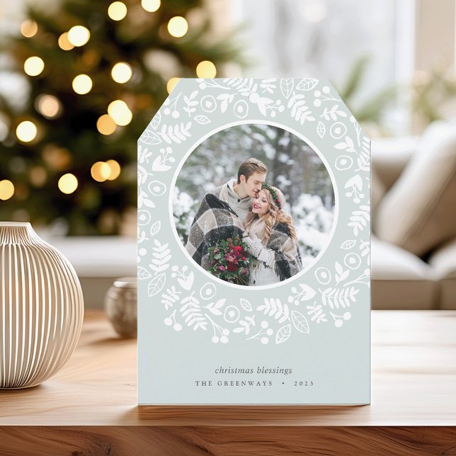 Winter Wreath Holiday Photo Card (Creator Uploaded)