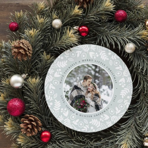 Winter Wreath Holiday Photo Card