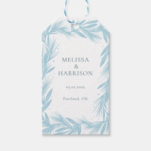 Winter Wreath Wedding Design Gift Tags