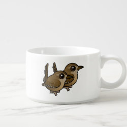 Winter Wren Pair Chili Bowl