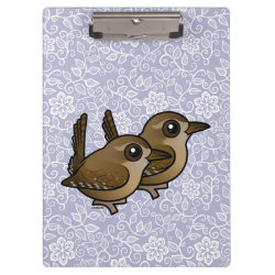 Winter Wren Pair Clipboard