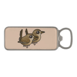 Winter Wren Pair Magnetic Bottle Opener