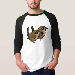 Winter Wren Pair Men's Basic 3/4 Sleeve Raglan T-Shirt
