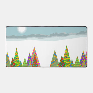 Winter & xmas landscape desk mat