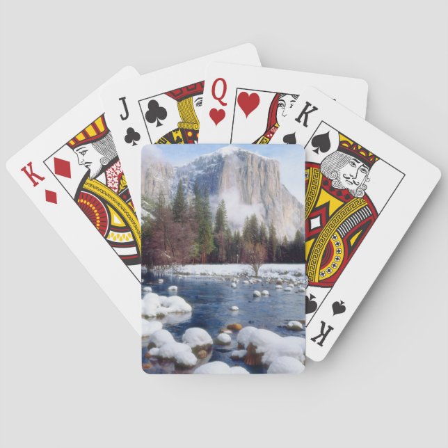Winter Yosemite National Park Poker Cards (Back)