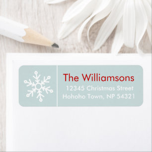 Winterberries Snowflake Coordinate on Icy Blue Label