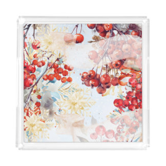 WINTERBERRY  ACRYLIC TRAY