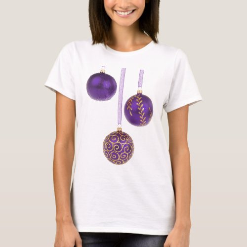 Winterberry Amethyst Purple Lavender Christmas T_Shirt