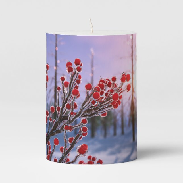 Winterberry in Ice Candle (Front)