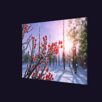 Winterberry in Ice Canvas Print
