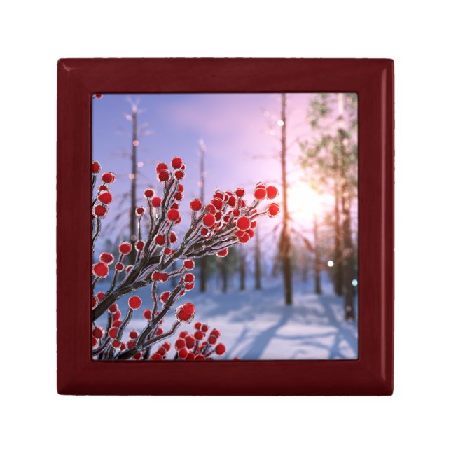 Winterberry in Ice Jewelry Box (Front)