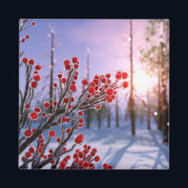 Winterberry in Ice Magnet