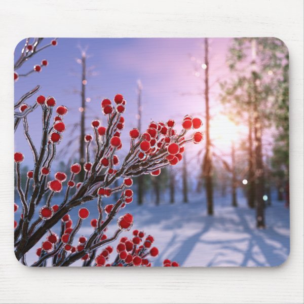 Winterberry in Ice Mousepad