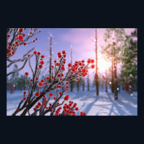 Winterberry in Ice Photo Print