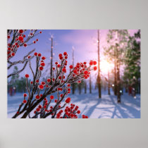 Winterberry in Ice Print