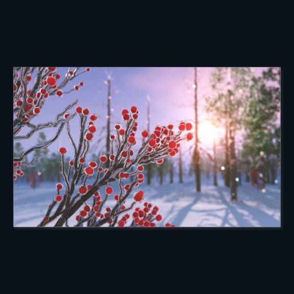 Winterberry in Ice Stickers