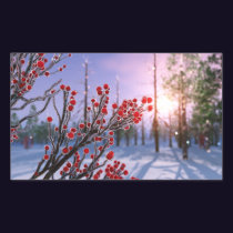 Winterberry in Ice Stickers