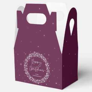 Winterberry Merry Christmas Sparkling Lights Favor Boxes
