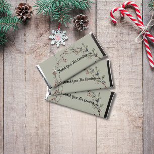 Winterberry Rustic Boho Wildflower Candy Wrapper Hershey Bar Favors