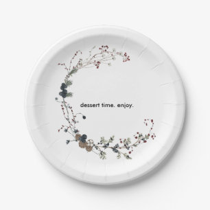 Winterberry Rustic Boho Wildflower Gardens dessert Paper Plates