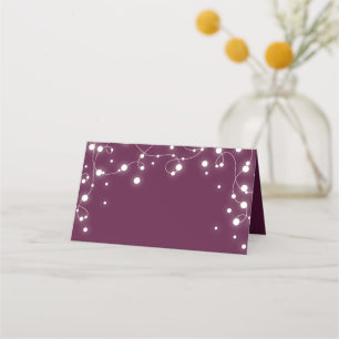 Winterberry Sparkling Lights Christmas Folded Place Card