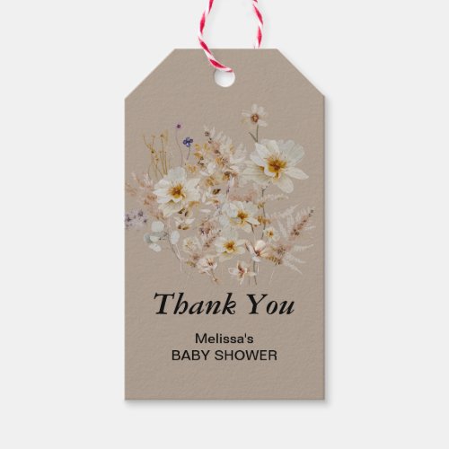 Winterberry wildflower blooms thank you gift tags