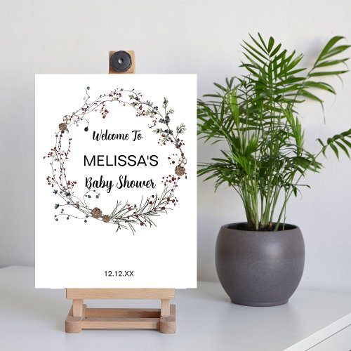 Winterberry wildflower rustic garden welcome sign