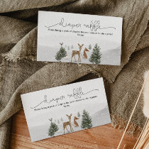 WinterBoho Woodland Diaper Raffle Enclosure Card