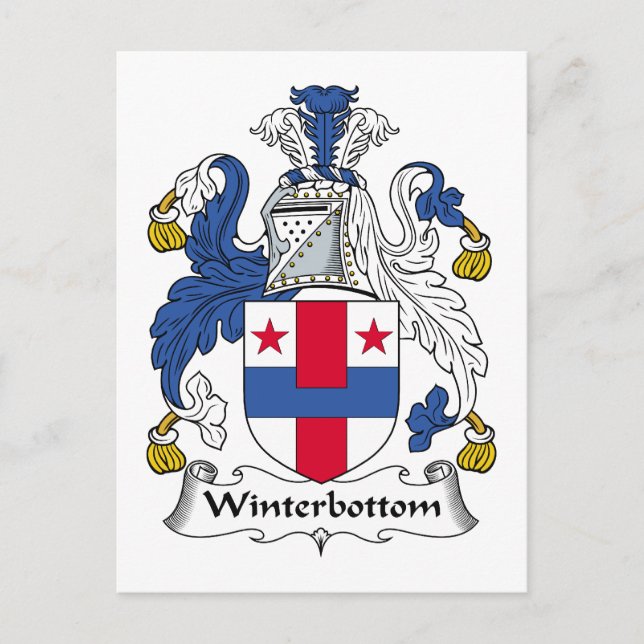 Winterbottom Family Crest Postcard (Front)