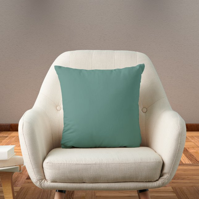 Wintergreen Dream Solid Color Throw Pillow (Creator Uploaded)