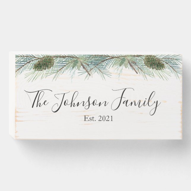Wintergreen Housewarming Gift- Family Name Sign (Front Horizontal)