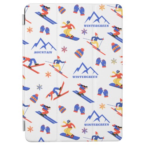 Wintergreen Mount Virginia Ski Snowboard Pattern iPad Air Cover