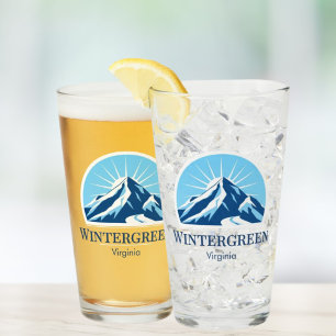  Wintergreen Virginia ski resort beer glass
