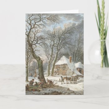 Winterlandschap (1759-1842) By Pieter Pietersz Holiday Card by Zazilicious at Zazzle