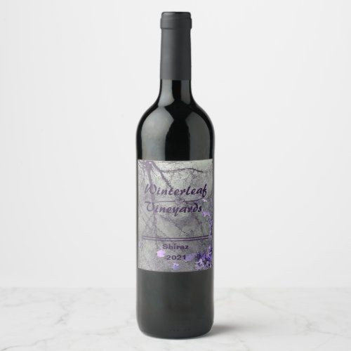 Winterleaf Lavender Bottom Set of 6 Wine Labels